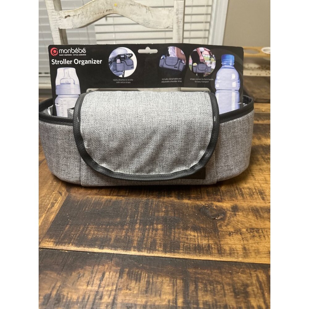 Bundle  Monbebe stroller organizer. Stroller hook and a 3 in 1 belt bag with cha